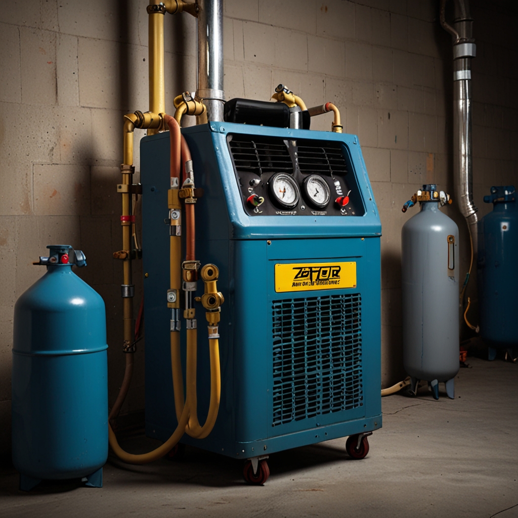 Testing performance of refrigerant recovery machines