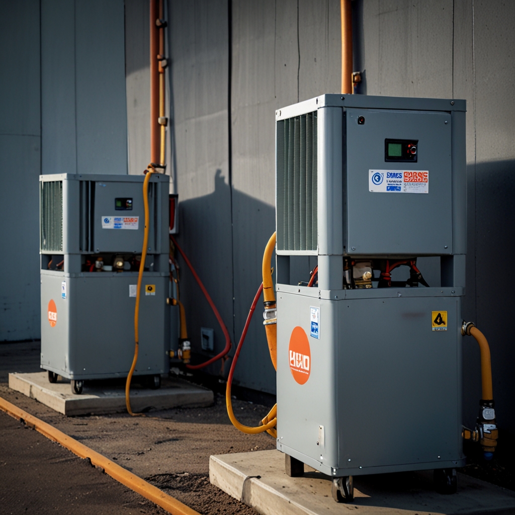 Securely transporting refrigerant tanks in a work truck setup